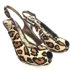 Sam Edelman Evelyn Leopard Peep Toe